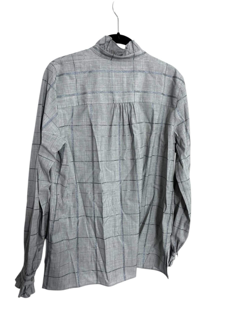 LAFAYETTE 148 New York Wool Blend Windowpane Blouse Size M NWT - Picture 3 of 9